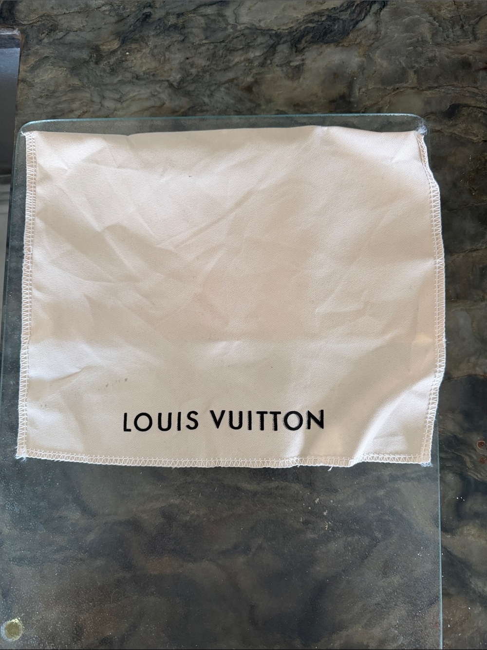 Dust Bag - Louis Vuitton Cream and Black Logo Storage Pouch